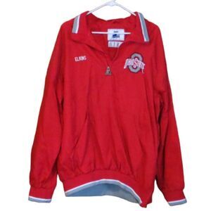 Starter Windbreaker Jacket Ohio State Elkins Red Size Large  NWT